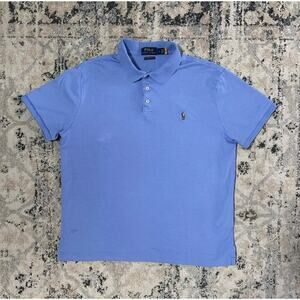 Polo Ralph Lauren Short Sleeve Polo Shirt Boys Large Blue Custom Slim Fit Pony